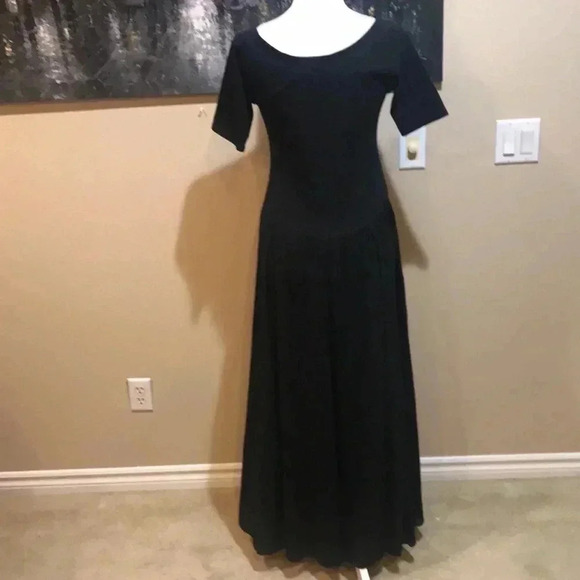 Soft Surroundings Boat Neck Short Sleeved Fit & Flare Cotton Maxi Dress-Small - Picture 2 of 12